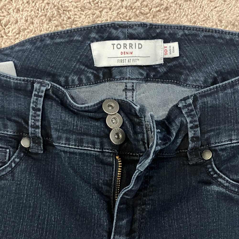 torrid skinny Button Fly Jeans